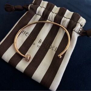 Henri Bendel Gold Pavé Cuff Bracelet (Retired)